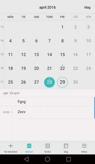 Verktyg Kalender Kalender hjälper dig att planera ditt dagsschema. Den hjälper dig till exempel att planera och visar information om allmänna helgdagar.