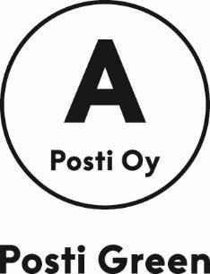 Posti Kunddirekt Portobeteckningen kan tryckas, skrivas ut, stämplas eller sättas fast i form av en etikett