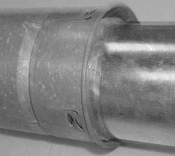 double-wall pipe. circumference of the vent cap Insert as far as possible. Add additional collar.
