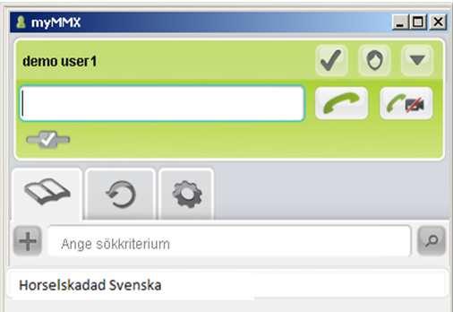 Användarguide 6.2 Kontaktlistans gränssnitt Kontaktlistan visas initial med de fördefinierade köadressen.