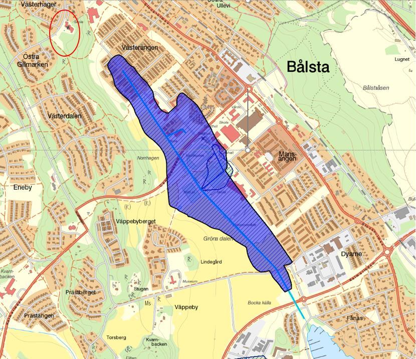 8 (16) Grundvattennivåerna i området är varierande men relativt låga (som högst ca 2,6 meter under mark).