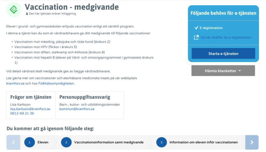 Information finns också i ett nationellt vaccinationsregister.