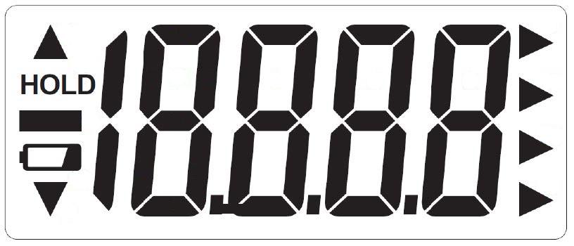 Innebär vägningsvärden beroende på aktiv inställning H1 H6 H1 H4: H5 H6 "Data-Hold