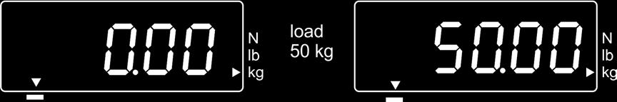 Efter borttagning av den preliminära lasten visas vikten som ett minusvärde. För att radera taravärdet ska kranvågen avlastas och TARE-knappen tryckas. 5.5 Vägning Lasta kranvågen.
