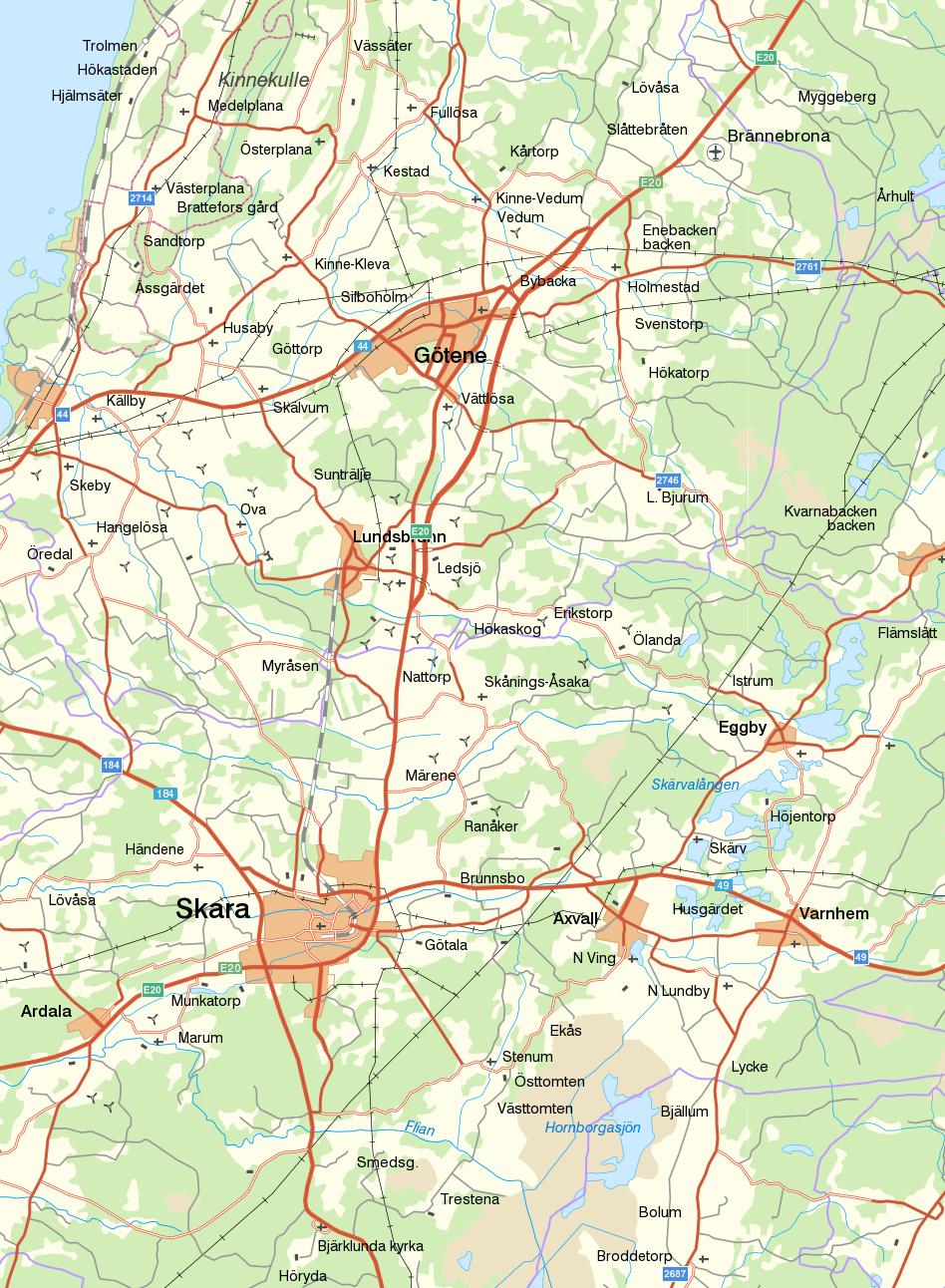 Skala 1: 100,000 Lantmäteriet,