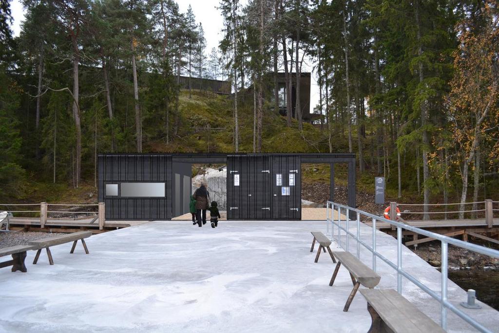 I stället kan dagvattnet från Hålluddsvägen i första hand infiltreras i öppna, vegetationsklädda diken med flacka slänter längs med trafikytan och i andra hand utjämnas innan det leds till recipient,