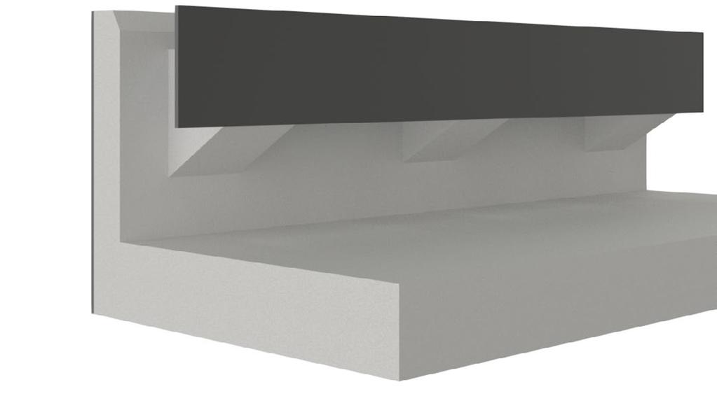 bredder/höjder vid beställning Färdigbehandlad utsida - Fibercementskiva eller fiberarmerad betong - Höjd 400 mm som standard - Underhållsfri - Frostbeständig Enkel ihopsättning -
