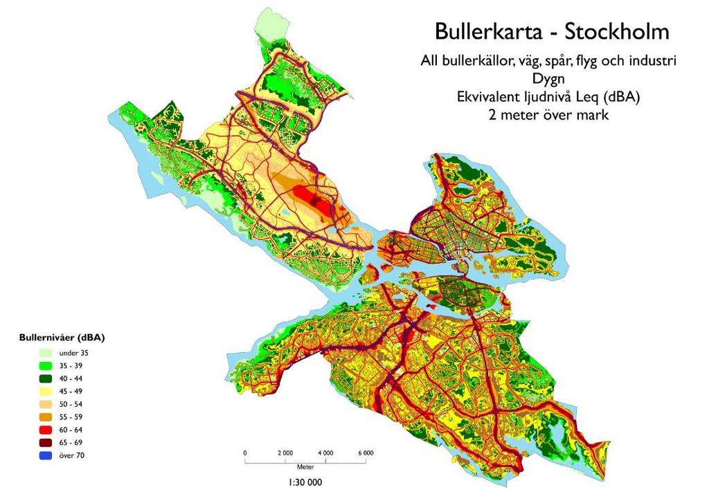 2 Erfarenheter från tidigare kartläggningar och sammanställningar av buller 2.1 Stockholms stad När Stockholm stad kartlades utförde detta av flera olika konsulter.