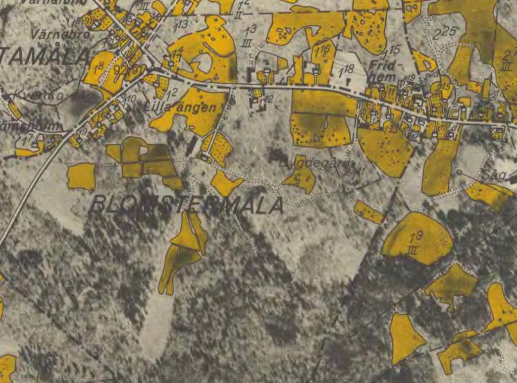 Karta över Gullabo, 1942.