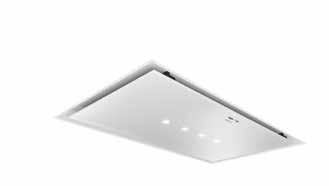 VITVAROR 29 Takintegrerade fläktar 90 cm 120 cm LR97CBS25 Maxkapacitet: 798 m³/h Ljudnivå min/max hastighet: 49/56 db Styrning via fjärrkontroll climatecontrol sensor anpassar automatiskt hastigheten