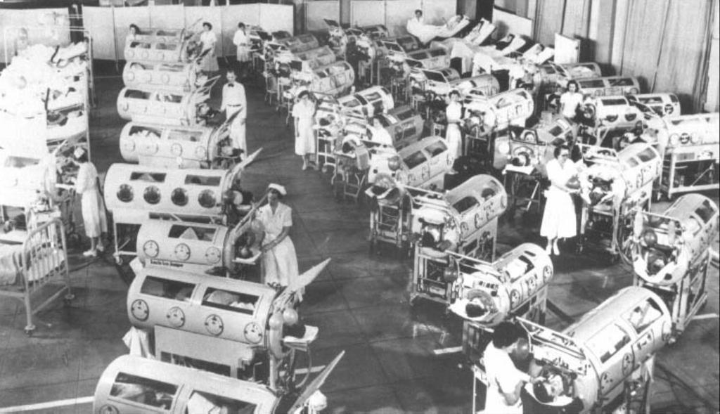 Polio, poliomyelit, barnförlamning Poliovaccination 1957 (HeLa-celler 1955) God vaccinationstäckning, bra vaccin,