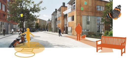 Kvalitetsprogram för Wättingebacken en ny stadsdel med ett mänskligt perspektiv Wättingebacken Storlek: 17,1 ha Bostäder: ca 800 nya bostäder Karaktär: En levande stadsdel med mänsklig skala.