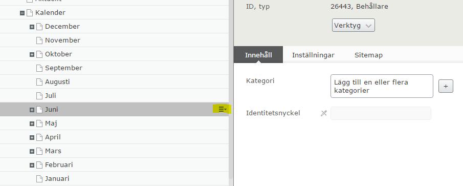 Detta gör du i menyn se gul markering nedan: Kategori: I EPI:s kalender kan man välja att visa kalenderposter på flera ställen på webben.