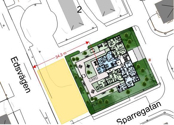 217714 23 / 58 218-1-1 5 FÖRUTSÄTTNINGAR OMRÅDESBESKRIVNING Edsvägen är klassad som sekundär farligt godsled enligt nationella länsvägnätet. Tilltänkt nybyggnad kan ses i figur 7 och 8.