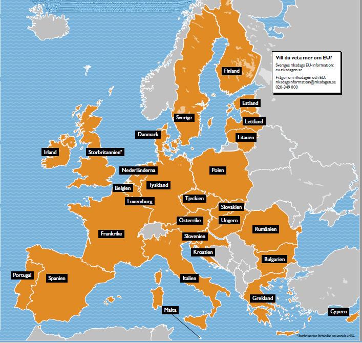 Söka fakta och information Vad är EU, vad gör EU och hur styrs EU? I denna uppgift ska eleverna med hjälp av en eller två olika sidor på nätet hitta information om EU.