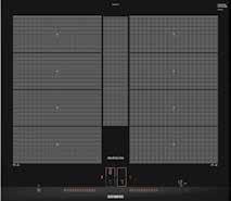 frontfacette, TouchControlstyrning, 4 zoner, Powerboost på alla zoner samtidigt, 7400 W Pris: 1100:- EX675LEC1E INDUKTION Induktionshäll, 60 cm ramlös comfortdesign, Dual