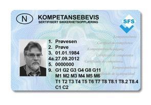 4.9.2 Kranar 27 Certifieringen för olika kranar är uppdelad i G1-Mobilkran G2-Tornkran G3-Portalkran G4 Bro och traverskran G8- Lastbilskran Figur 4. Kompetensbevis för massaförflytningsmaskiner (SFS.