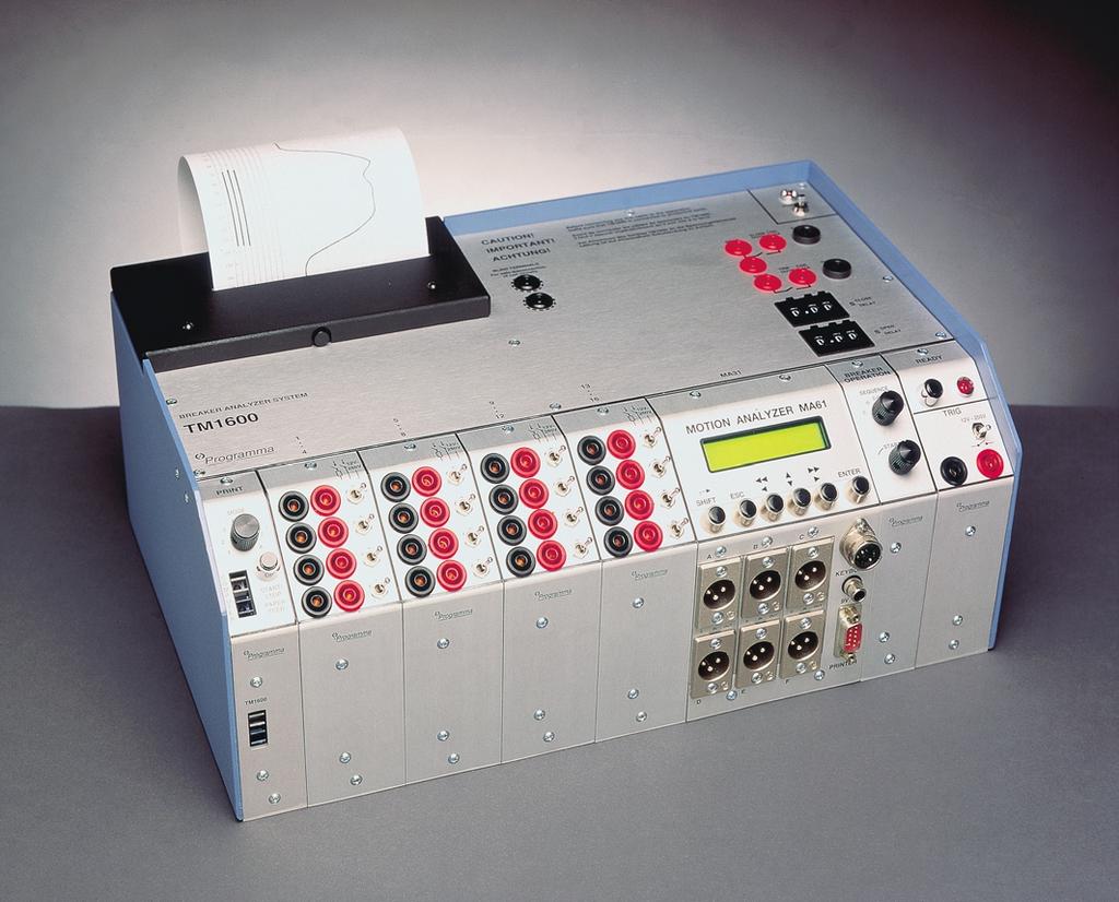 TM1600 /MA61 Brytaranalysatorsystem Brytaranalysatorn TM1600 mäter tidsförlopp hos brytare.