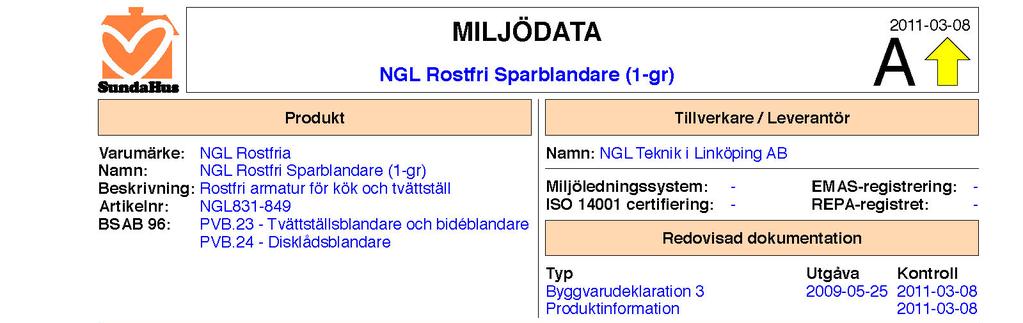 Rostfritt stål är två gånger hårdare än mässing och flera gånger hårdare än plast. Rostfritt stål är en legering som ej avger några ämnen som är skadliga för människor och natur.