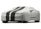 nummer: 92223304 Vattenresistant bilöverdrag i grått med ''Camaro''-logo samt svarta stripes, skyddar mot smuts och UV