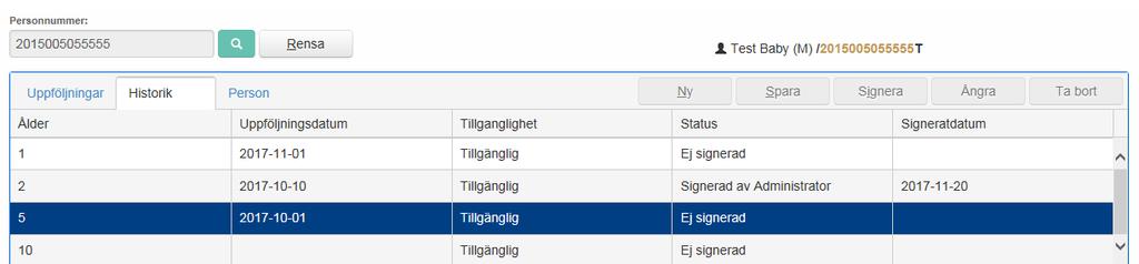 Fyll i det som saknas alternativt korrigera de felaktiga uppgifterna och välj Signera igen.