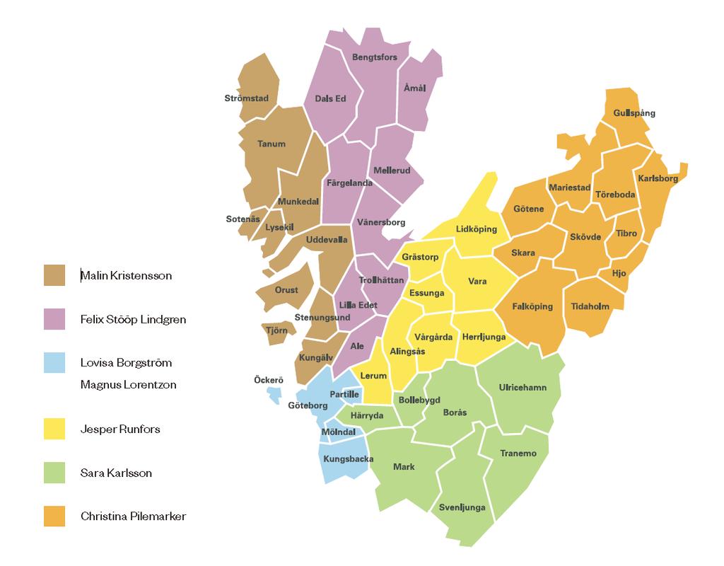 Geografisk indelning Avdelningschef Eva Lindh