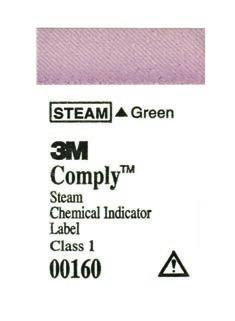 3M Comply SteriGage dokumentationskort 4171MM En engångsprodukt som indikerar om instrumenten i en ackning eller last exponerats för förutsättningar nödvändiga för sterilisering.