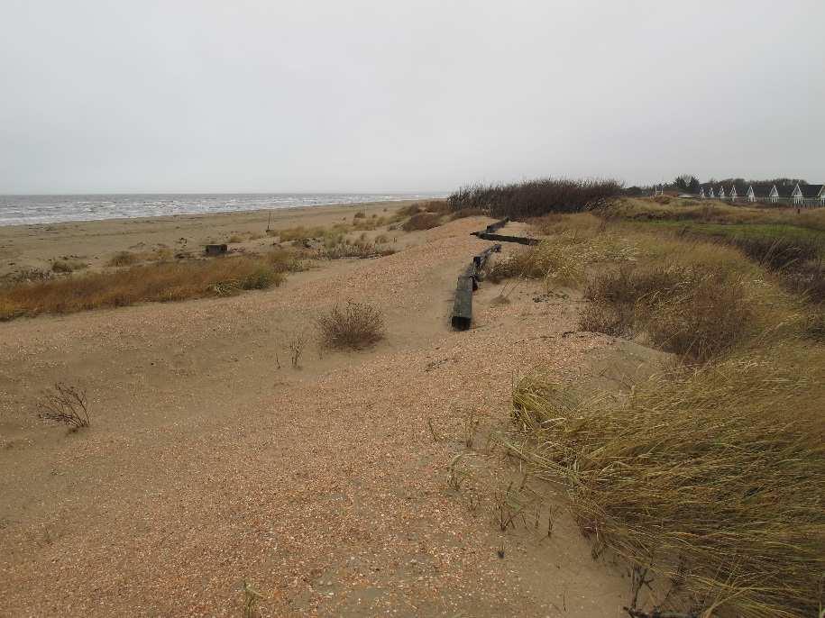 med sand efter 2015 års storm.