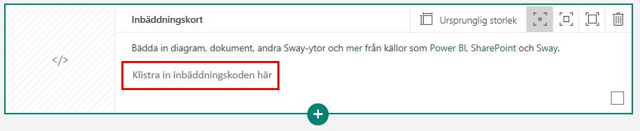 video). 2. Välj fliken Bädda in. Stream visar videolänken.