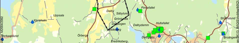 Ett vattenskyddsområde finns inrättat för vattentäkten i Zinkgruvan som sträcker sig över en del av