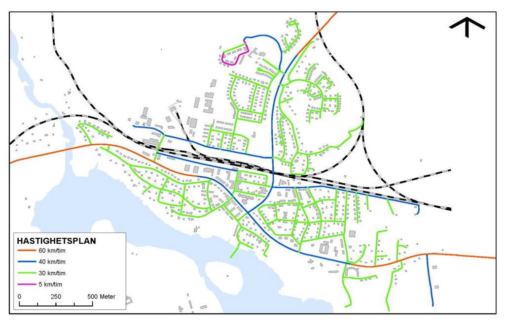 omger Frövi föreslås generellt till 30 km/h i hastighetsplanen.