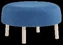 och pallar: Puffens vänliga mjukhet och pallens