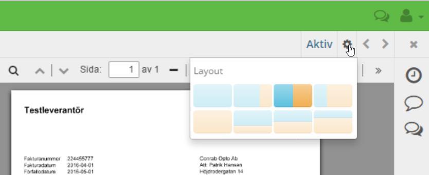 Ändra layout på dokumenten Inne på dokument klicka på bildinställningsverktyget för att ändra hur din layout