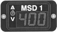 5.4 Tillbehör Volt / Ampere mätenhet MSD 1 För montering av MSD 1, tag bort täckplåten på enhetens frontpanel.