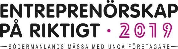Mässinformation Entreprenörskap på riktigt 2019 Södermanland Den 23 mars är det dags för årets upplaga av Entreprenörskap på riktigt.
