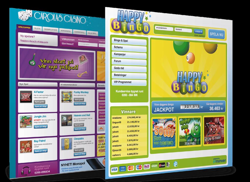VÅRA SPELSAJTER www.carolascasino.