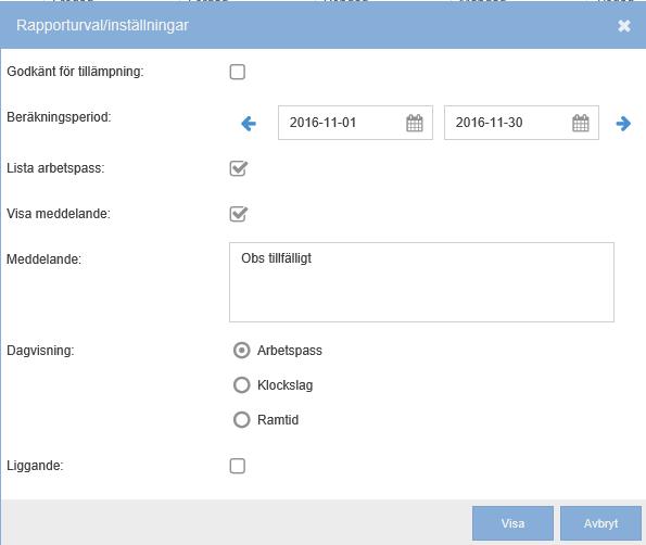 Figur 30 Skriva ut ett schema i excel Schemautskrift Under samma menyval som ovan kan du även välj att skriva ut schemat som en