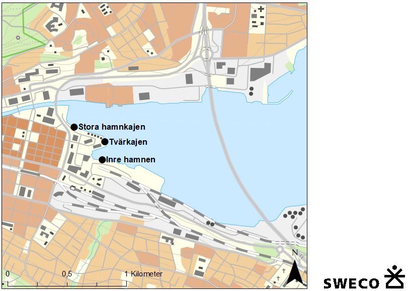 finns beskrivna i följande avsnitt. De angöringsplatser som valdes bort finns beskrivna i Bilaga 1.