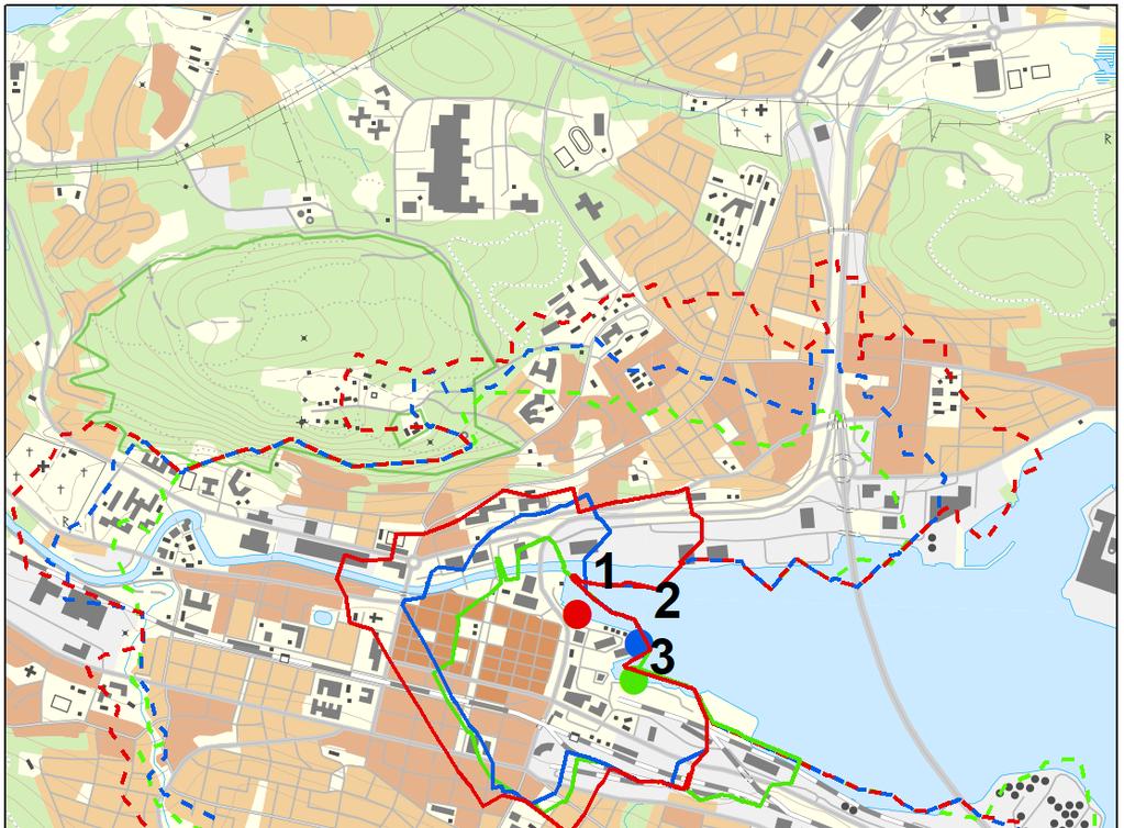 Figur 29: Tidsavstånd för de potentiella