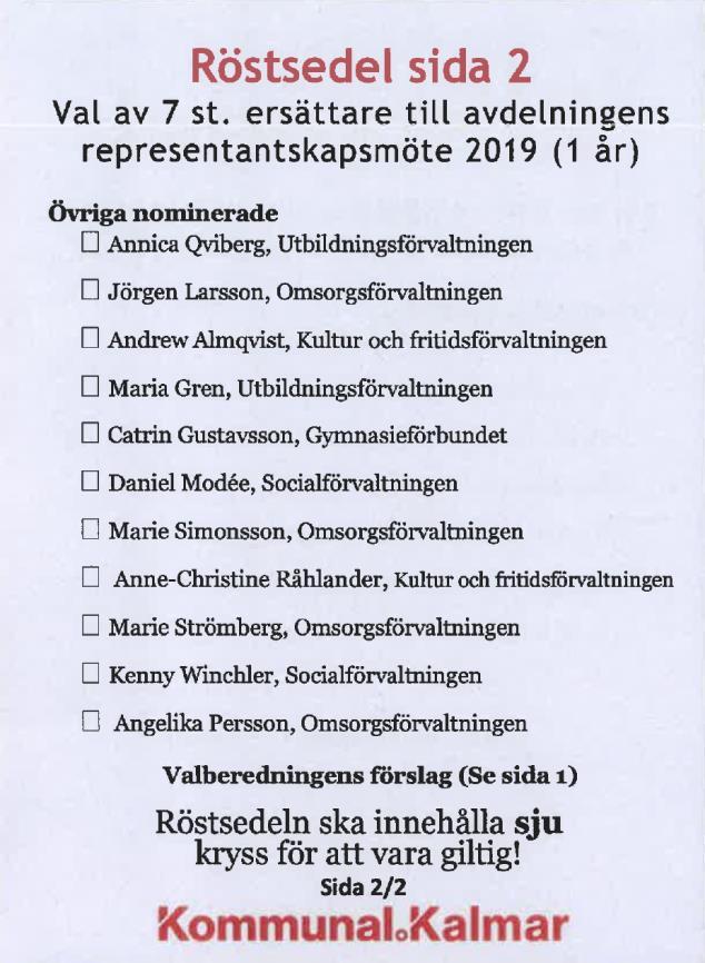representantskapsmöte 2019 Sida 1 