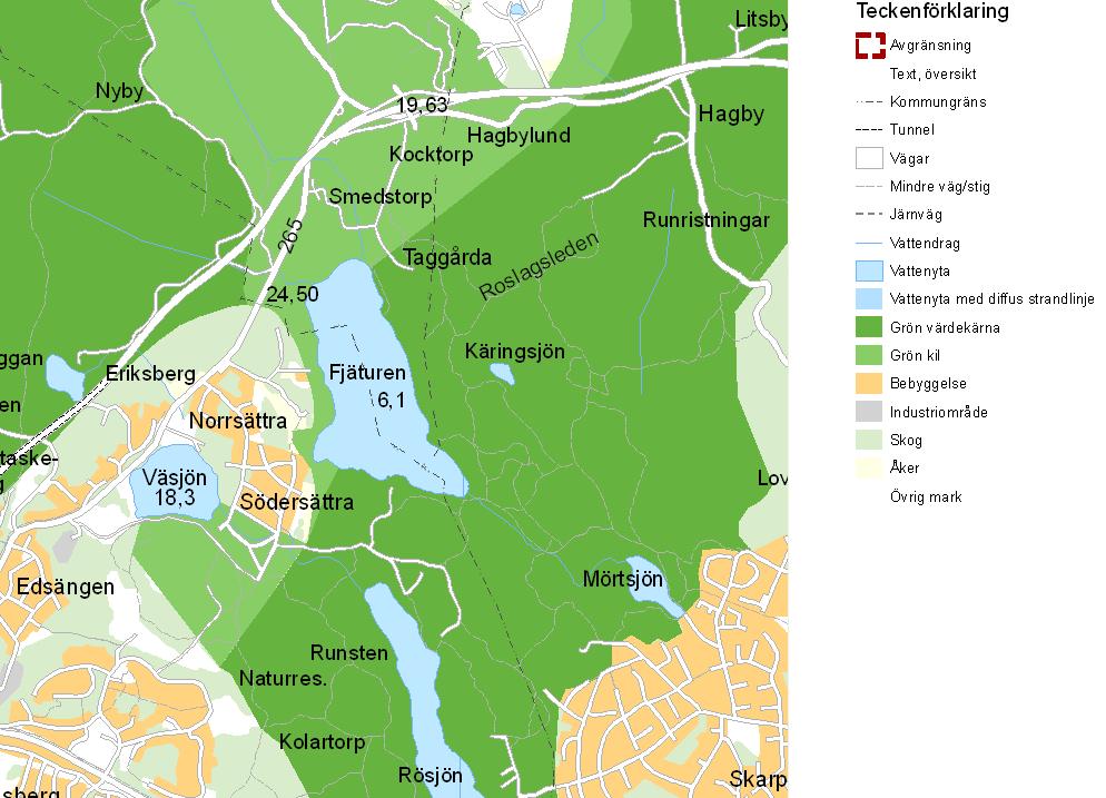 Naturmiljö Naturmiljön inom Väsjöområdet består i sin helhet av omväxlande skogsområden och öppna gräsmarker.