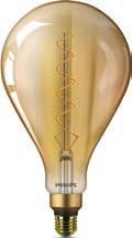 Klassisk Filamentlampa Klassiska filamentlampor E7 5 7 4 6 8 9 Ljusflöde (lm) Lampform Klassiska filamentlampor 4 5 6 7 8 9,W (4W) E7