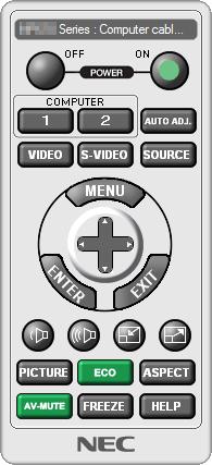 8. Bilaga ❽ Ändra bakgrundslogotypen (Virtual Remote Tool) Detta låter dig utföra åtgärder som att slå på och av strömmen till projektorn och välja signal via nätverksanslutning.