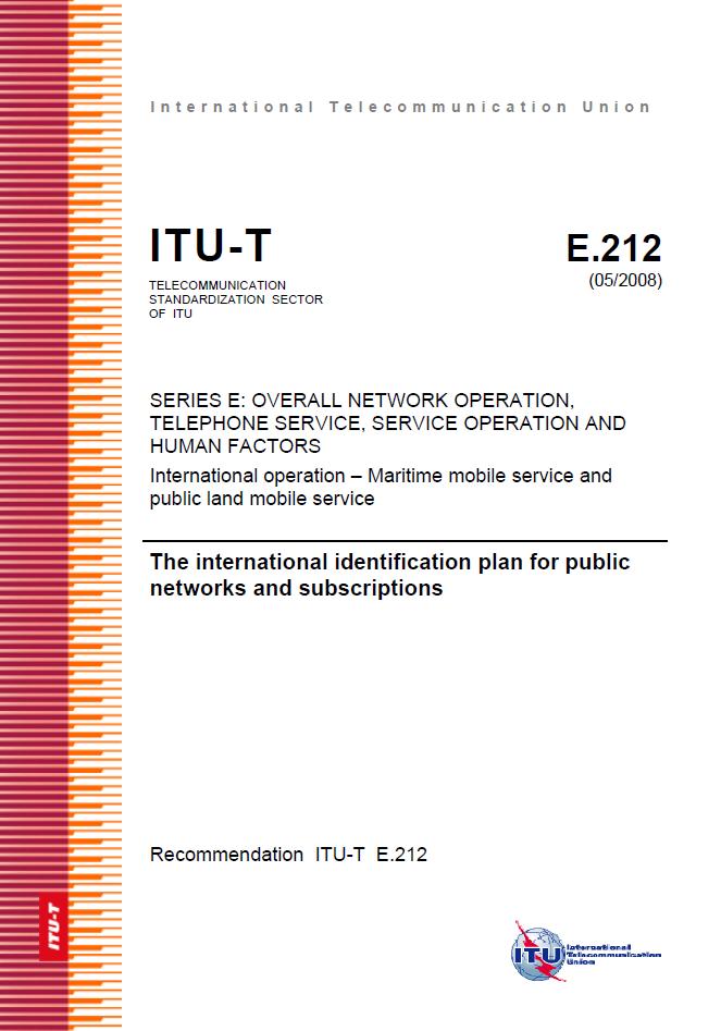 ITU-T SG2 öppnad E.212 E.