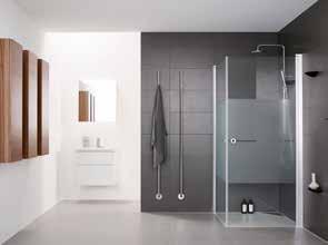TILLVAL Tillval duschvägg Duschvägg Linc Angel, raka dörrar, blank profil, klarglas, 900x900 mm.