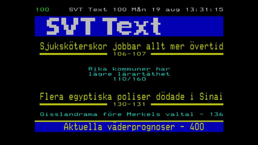 Textningsspråk/Ljudspår Snabbknapp för att slå på/av undertexter och lista tillgängliga textningsspråk om detta finns i utsändningen.