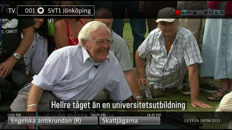11. Inspelningsfunktion* Dilog DCH-810 har möjlighet att spela in två program samtidigt som du tittar på ett tredje tidigare inspelat program. Om kanalerna är krypterade eller inte spelar ingen roll.
