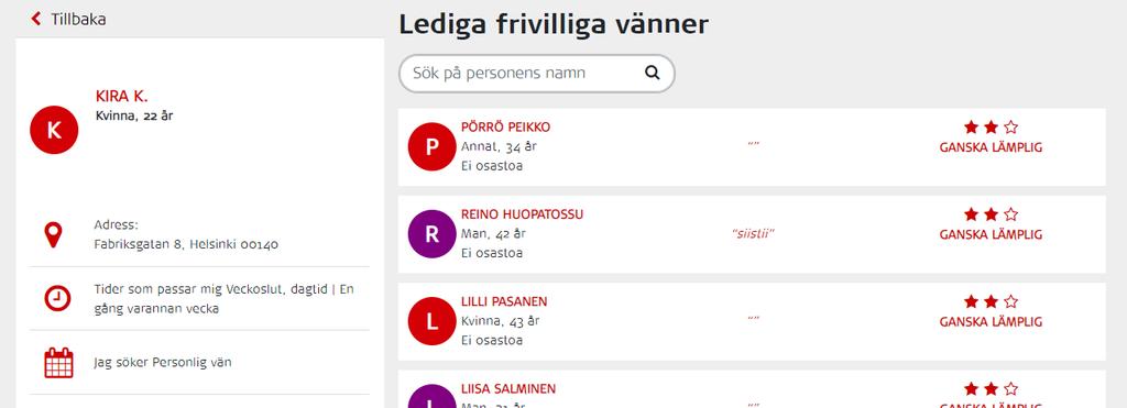 som systemet bedömt.