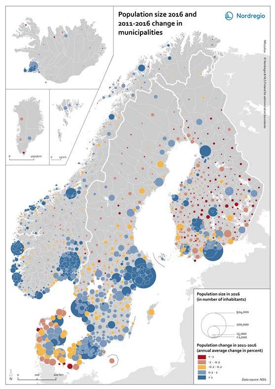 Urbanisering, demografi och regionförstoring