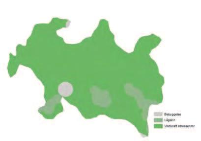 5 (8) Figur 3 Ursprunglig polygon har förändrats genom att interpolera fram nya gränser i vindkarteringen och genom att slå samman med bebyggelse och lägga den i en annan färgton.